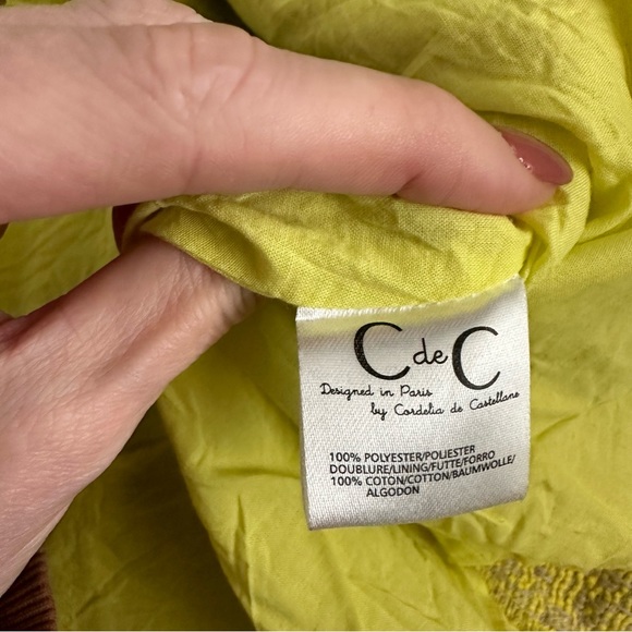 C De C Yellow Tweed Pinafore Dress - Picture 6 of 8